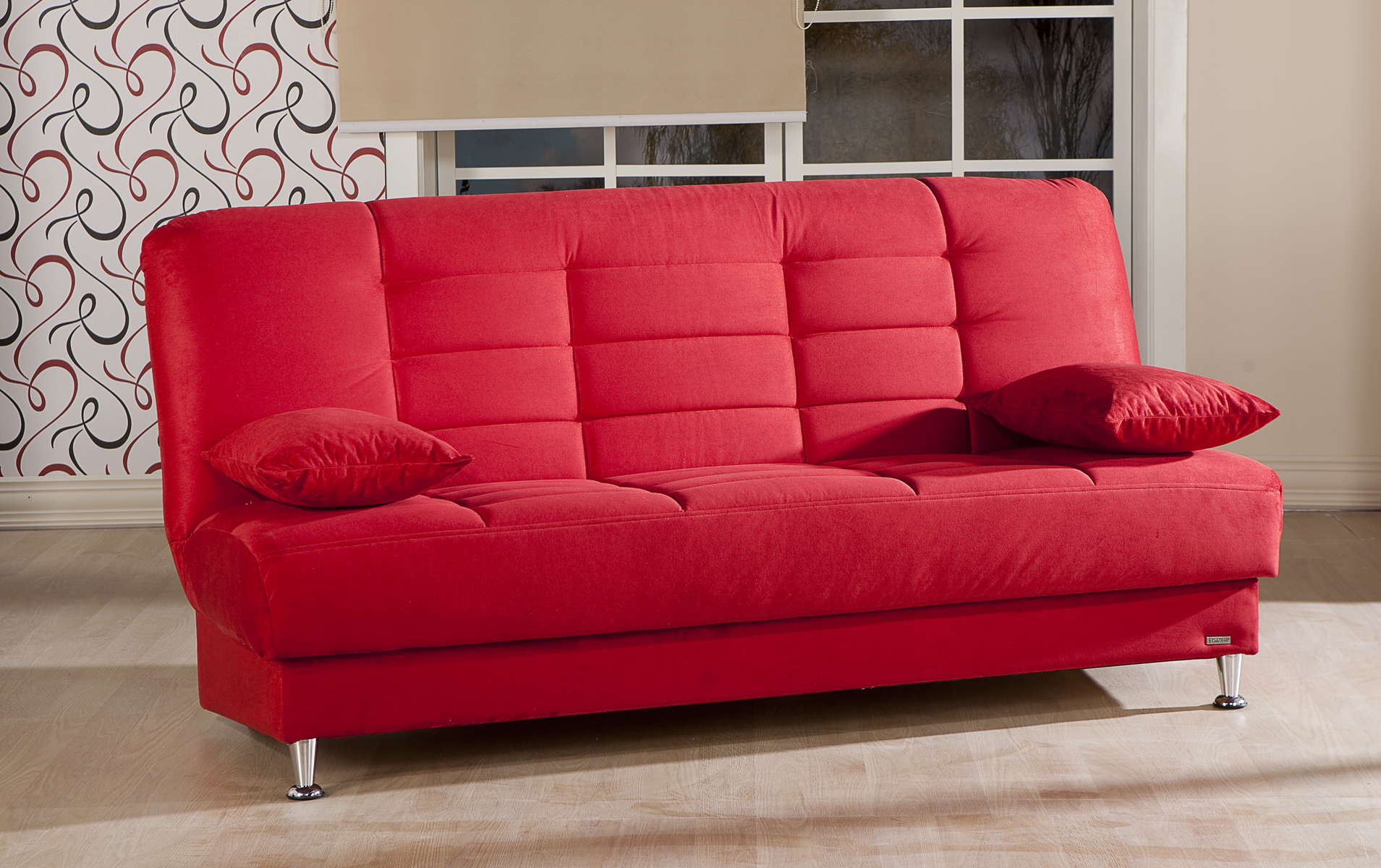 Vegas Sofa Sleeper Rainbow Red Futon World