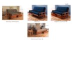 Monterey Full Wood Frame with Futon Mattress Barbados Finish