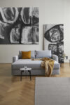 Cosial Queen Size Sofa Bed Grey