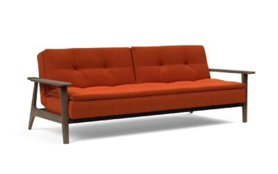 Dublexo Frej Sofa Bed Smoked Oak Elegance Paprika