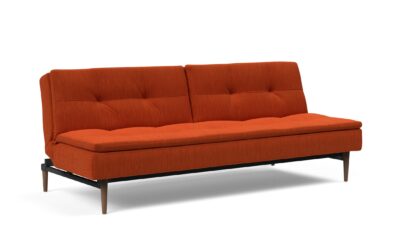 Dublexo Styletto Sofa Bed Dark Wood Elegance Paprika