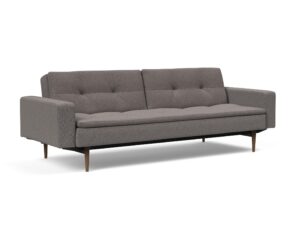 Dublexo Styletto Sofa Bed Dark Wood With Arms