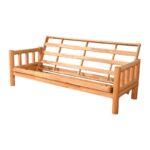 Lodge Full Wood Futon Frame Only Natural Finish