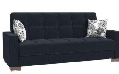 Armada Sofa Sleeper Denim Dark Blue Fabric