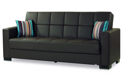 Armada Sofa Sleeper Brown Leatherette