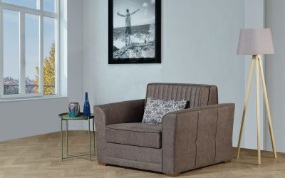 Cosmo Single Sleeper Chair Gray