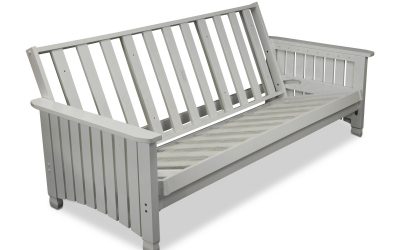 Cottage Full Wood Futon Frame Only White