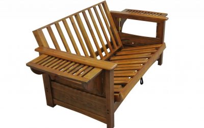 Burlington Wood Futon Frame Only Cherry Oak Finish