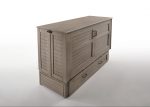 Poppy Murphy Cabinet Bed - Queen - Brushed Driftwood