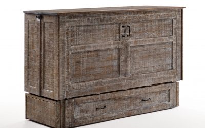 Poppy Murphy Cabinet Bed – Queen – White Bark