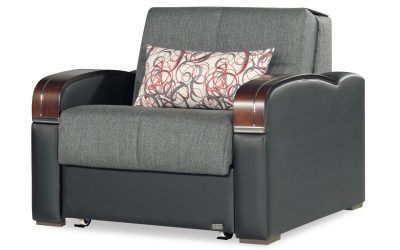 Sleep Plus Single Convertible Chair – Gray