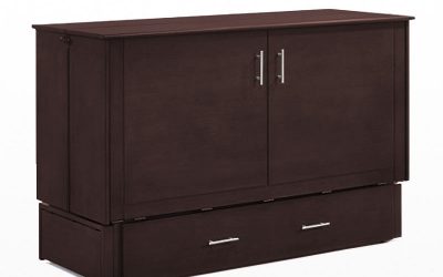 Sagebrush Murphy Cabinet Bed – Queen – Dark Chocolate