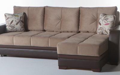 Ultra Futon Sectional-Lilyum Vizon