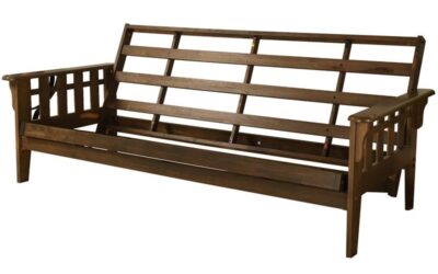 Tucson Full Wood Futon Frame Only Rustic Walnut