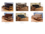 Lodge Full Wood Frame with Futon Mattress Natural Finish