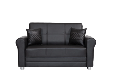 Avalon  LoveSeat – Black PU