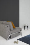 Cubed Full Queen Size Sofa Bed Grey w Alu Legs