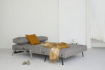 Cubed Full Queen Size Sofa Bed Grey w Alu Legs