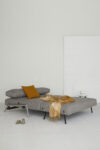 Cubed Full Queen Size Sofa Bed Grey w Alu Legs