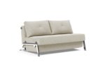 Cubed Full Queen Size Sofa Bed Grey w Alu Legs