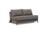 Cubed Full Queen Size Sofa Bed Grey w Alu Legs