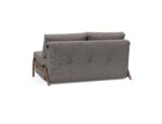 Cubed Full Queen Size Sofa Bed Grey w Alu Legs