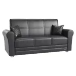 Avalon Plus Sofa Sleeper and Loveseat Black PU