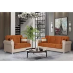 Avalon Plus Sofa Sleeper and loveseat Orange