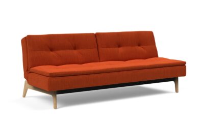 Dublexo Eik Sofa Bed Oak Leg Elegance Paprika