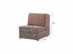 E-Z Glider Studio Love Seat Sleeper Beige