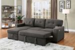 Sammy Sleeper Sectional Dark Grey