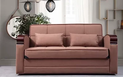 Elegance Love Seat Sleeper Brown