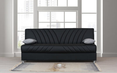 Iris Sofa Sleeper Black PU