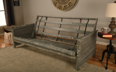 Lexington Full Wood Futon Frame Only Weathered Gray