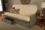 Lexington Full Wood Futon Frame Only Weathered Gray