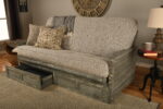 Lexington Full Wood Futon Frame Only Weathered Gray