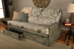 Lexington Full Wood Futon Frame Only Weathered Gray