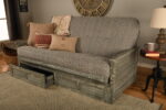 Lexington Full Wood Futon Frame Only Weathered Gray