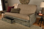 Lexington Full Wood Futon Frame Only Weathered Gray