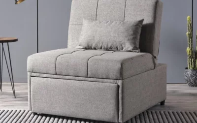 Mello Pull Out Sleeper Chair Light Gray