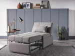 Mello Pull Out Chair Curvet Grey 4 | Futon World