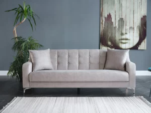 Livia Sofa Sleeper Set Light Gray | Futon World