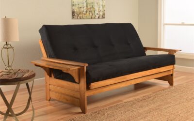 Phoenix Full Wood  Frame with Futon Mattress Butternut Finish