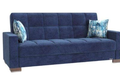 Armada Sofa Sleeper Microfiber Blue