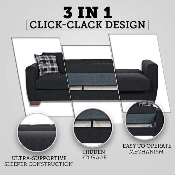 Click Clack Sofa Bed - Black