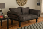 Spacley Futon Lounger Suede Gray