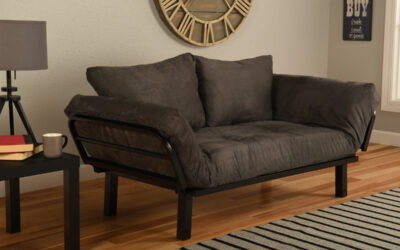 Spacley Futon Lounger Suede Gray