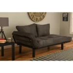 Spacley Futon Lounger Suede Gray