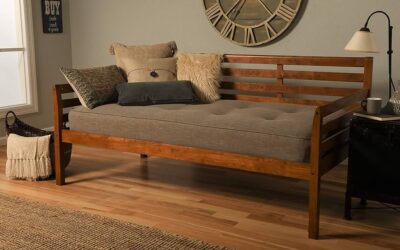 BoHo Daybed Barbados Finish with Linen Stone Mattress