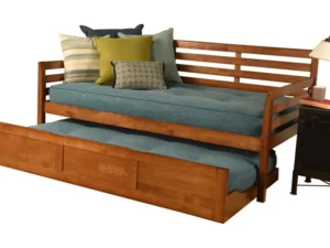 BoHo Daybed Brown combed sofa with Mattress | Futon Store near me